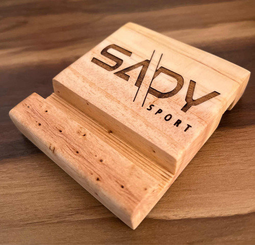 Soporte Portacelular Base De Madera De Pino 20 Pzas