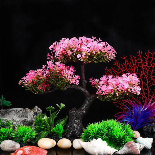 1 Juego De Decoraciones Para Acuarios, Plantas Y Peceras