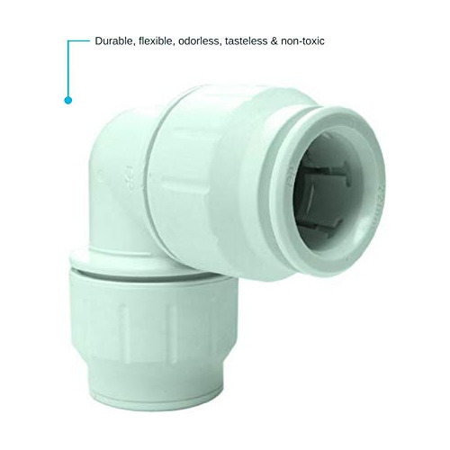 Unin Codo 90 1puLG Cts John Guest Speedfit, Plstico, Blanco