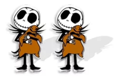 Set Jack Skellington Oogie Halloween Pin/aretes/llavero