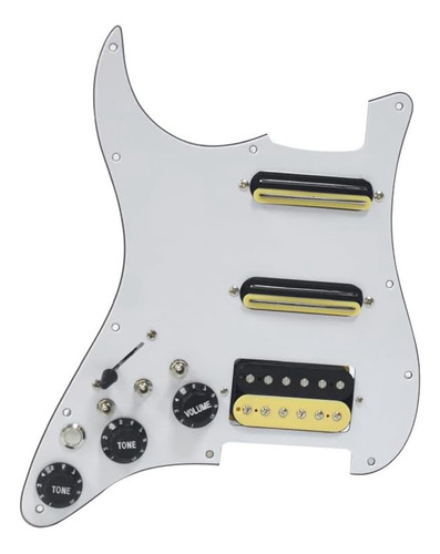 Guitarra Eléctrica Humbucker Blanca De 3 Capas Para Zurdos