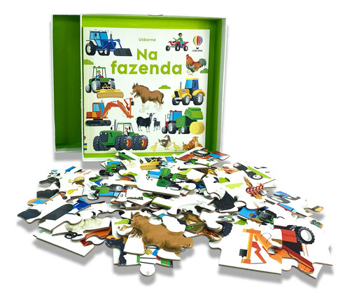 Livro Infantil - Na Fazenda: Livro Com Quebra Cabeça - Usbo