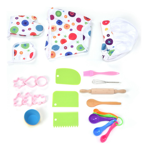 26 Pcs Children Chef Set Lavable Safe Kids Chef Juego De