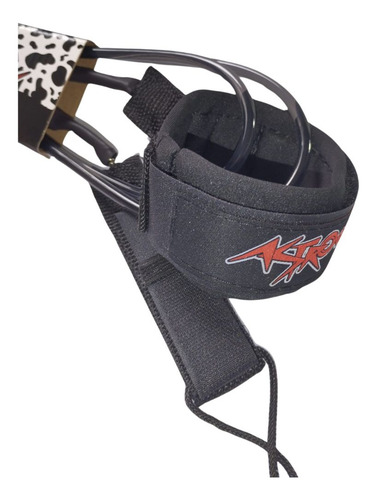 Leash Cordinha Strap Surf Astrodeck Regular 6mm 6 Pes Cor Preto Fumê