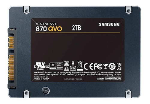 Imagen 4 de 5 de Disco sólido SSD interno Samsung 870 QVO MZ-77Q2T0 2TB negro