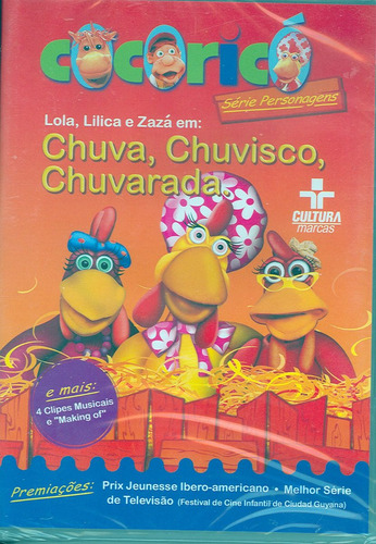 Dvd Cocoricó - Chuva, Chuvisco, Chuvarada (lacrado)