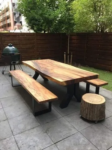 Mesa De Hierro Y Madera
