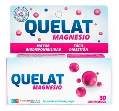 Suplemento Dietario Quelat Magnesio X30 Comp Sin Tacc