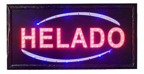 Letreros Leds Luminosos Letrero Negocio De Diferente Texto Color Helado