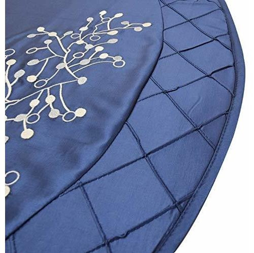 Gireshome Blue Faux Faux Silk Deluxe Berry Borded Pv2dr