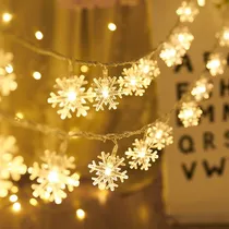 Comprar Copos De Nieve Serie Navideña 3 Metros Navidad Luces Led