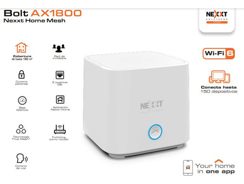 Sistema Wi-fi Mesh Nexxt Bolt Ax1800 Wi-fi 6 Ncm-x1800 2pack