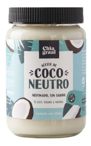 Aceite De Coco Neutro  Chia Graal 660 Ml