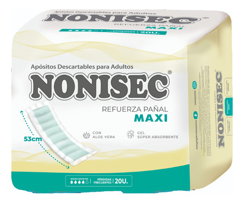 Nonisec Apósito Refuerza Pañal Maxi Descartable X 20u