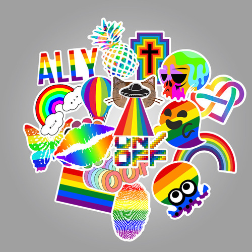 Adesivos De Arco-íris Lgbt Para Adesivos De Laptop