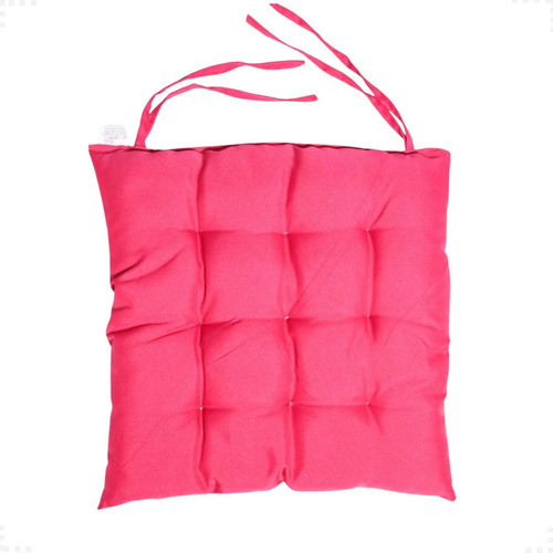 Kit 12 Almofadas De Cadeira Futon Assento Cheia Grande 40x40 Cor Rosa-12pc