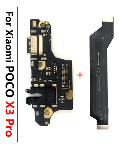 Placa De Carga Sub + Cabo Flat Flex Para Poco X3 / X3 Pro
