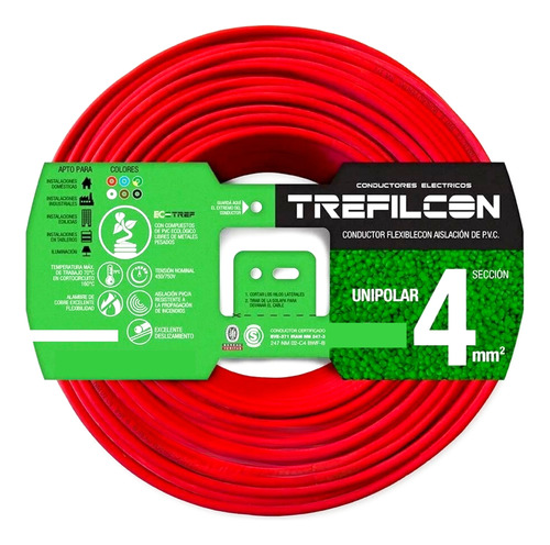 Cable Unipolar 4mm × 100mts Trefilcon (iram)