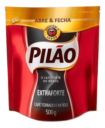 Café Torrado E Moído Extra Forte Pilão 500g - Fardo C/8 Un.
