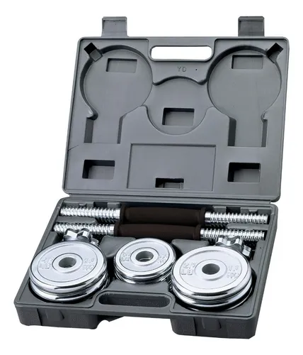 Set Mancuernas Cromadas Blu Fit 20kg