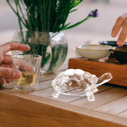 Adorno De Tortuga De Cristal, 1 Pieza, Diseño De Tortuga De