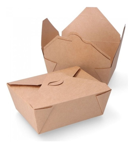 Envase Craft Caja Rectangular  X50 Unidades /cocina