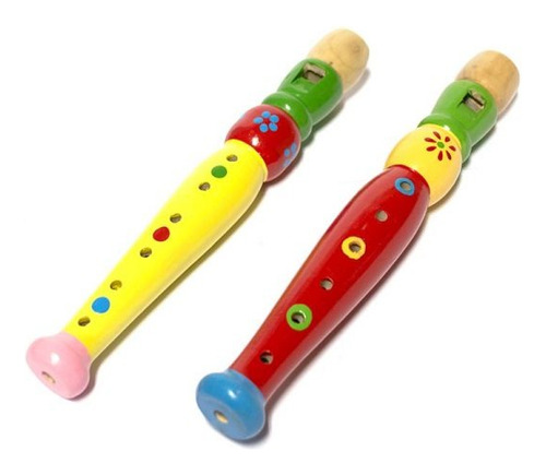 Flauta Chica Juguete Madera Instrumento Musica Niños