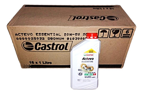 Aceite Castrol Essential 20w50 X 16 Unidades - Facciano Moto