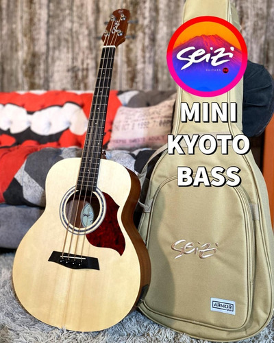 Imagem 2 de 2 de Baixolão Seizi Mini Kyoto Natural Satin Com Bag