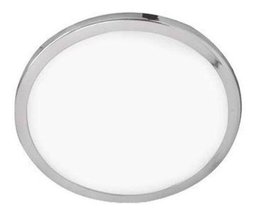 Luminario Empotrado Circular Con Base Ajustable Cromado 9w Color Blanco