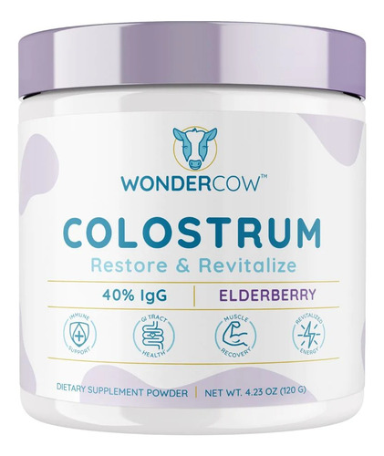 Wondercow Colostrum Powder Polvo De Calostro Elderberry