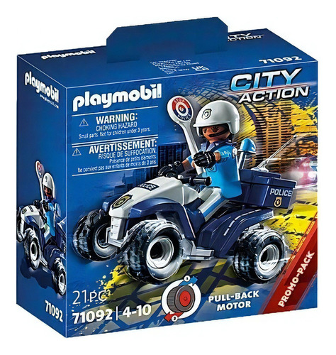 Figura Armable Playmobil City Action Policía Speed Quad 3+ Cantidad de piezas 21