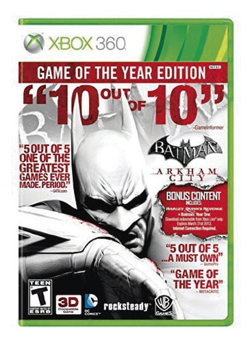 Batman Arkham City Game Of The Year - Xbox 360