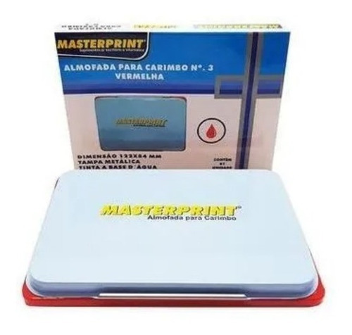 Almofada Para Carimbos Vermelha N° 03