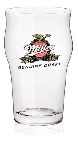 Vaso Cerveza Pinta Stout Logo Miller 490 Ml Pettish Online