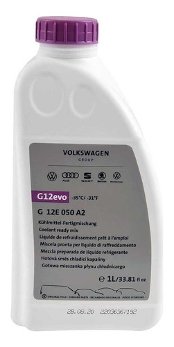 Liquido Refrigerante Vw Up! Pepper G12 Diluido 1 Litro Ori