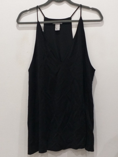 Musculosa Marca H&m Talle L Negra