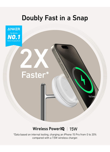 Soporte De Carga Inalámbrico Anker Maggo 3 En 1 Para iPhone