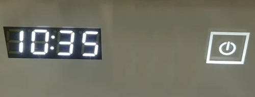 Imagen 9 de 9 de Espejo Baño Luz Led Reloj Digital Hora Temperatura 100x70