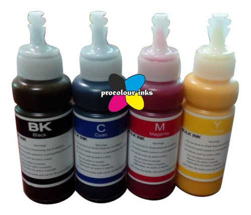 4 X 100 Ml Tinta Sublimacion Epson Series Con Proteccion Uv
