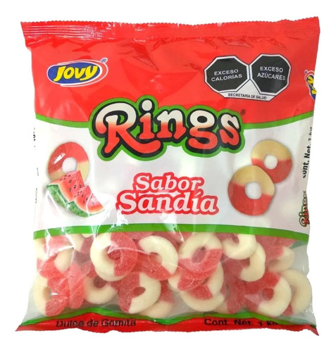 Gomitas Aros De Sandia Gummy Rings Jovy 1 Kg