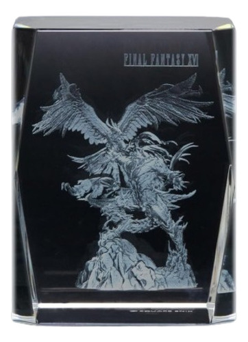 Final Fantasy Xvi 16 3d Crystal Glass Phoenix & Ifrit Laser