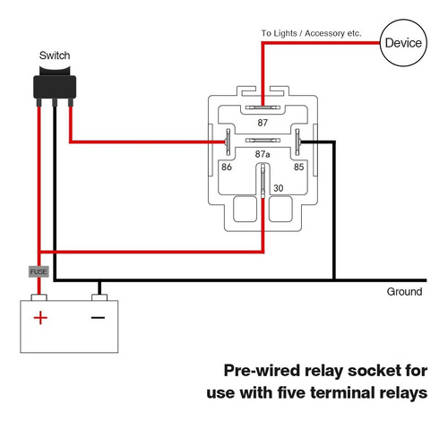 - 6 Fusibles De Relé Eléctrico Automotriz Spst De 5 Pines,