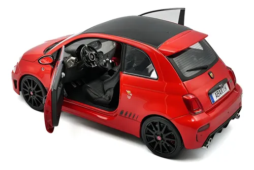 Miniatura de Carro Fiat 500 Abarth 2022 Vermelho na Escala 1:18 da