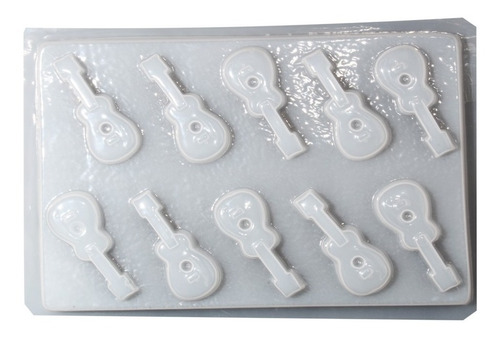 Molde Para Gelatina En Forma De Mini Guitarras De 10