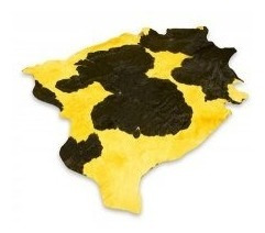 Imagen 2 de 6 de Alfombra Cuero De Vaca Teñido Con Pelo. Tamaño X X L