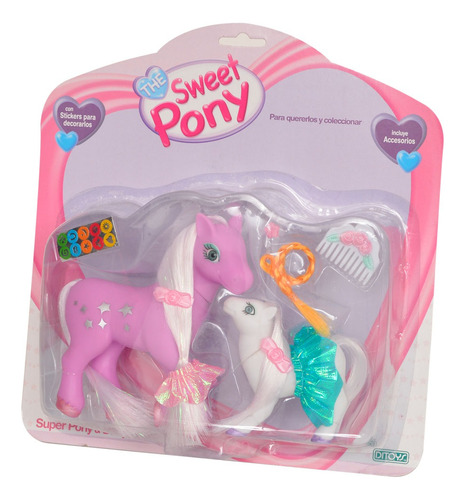 Pony The Sweet Super Pony + Baby + Accesorios - Ditoys 403