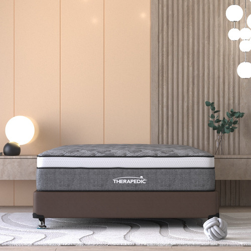 Colchón Matrimonial Therapedic Classic Medio Firme Valhalla Con Resortes De Carbono