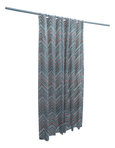 Cortina Para Baño De Peva Bath Styles Color Gris oscuro Rayas