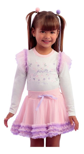 Imagem 1 de 3 de Conjunto Infantil Petit Cherie Dreamland Rosa 22070 B.e.